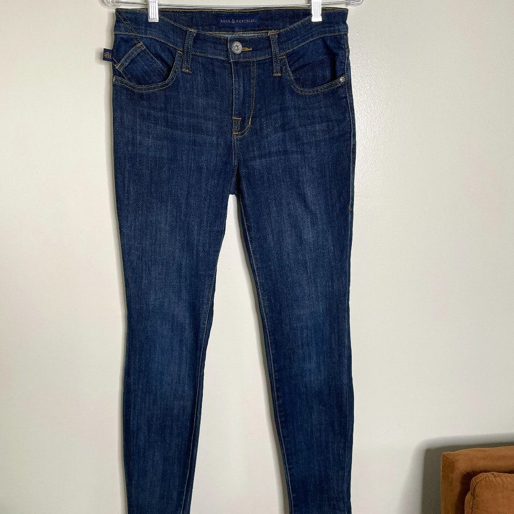Rock & Republic Kashmiere Midrise Skinny Jeans, Size 8 M